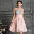 Grace Karin A-Line sem mangas Comprimento do joelho 30D Chiffon Grace Karin Beaded Prom Festa Vestidos Padrões CL7508-2